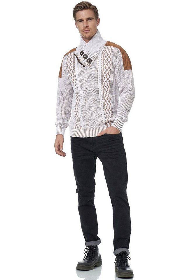 Rusty Neal Strickpullover mit trendigem Strickmuster von Rusty Neal