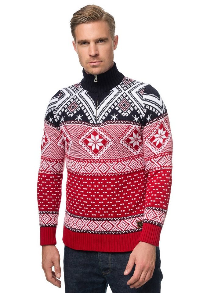 Rusty Neal Strickpullover mit winterlichem Muster von Rusty Neal