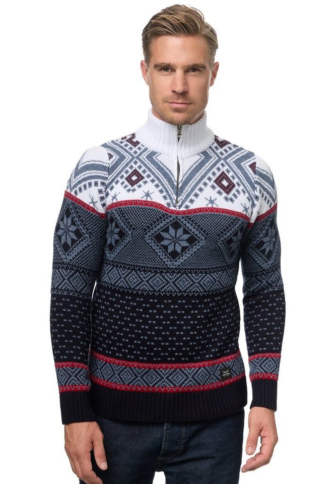 Rusty Neal Strickpullover mit winterlichem Muster von Rusty Neal