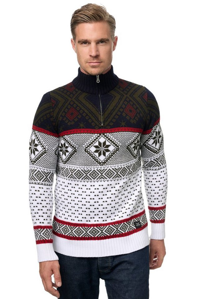 Rusty Neal Strickpullover mit winterlichem Muster von Rusty Neal