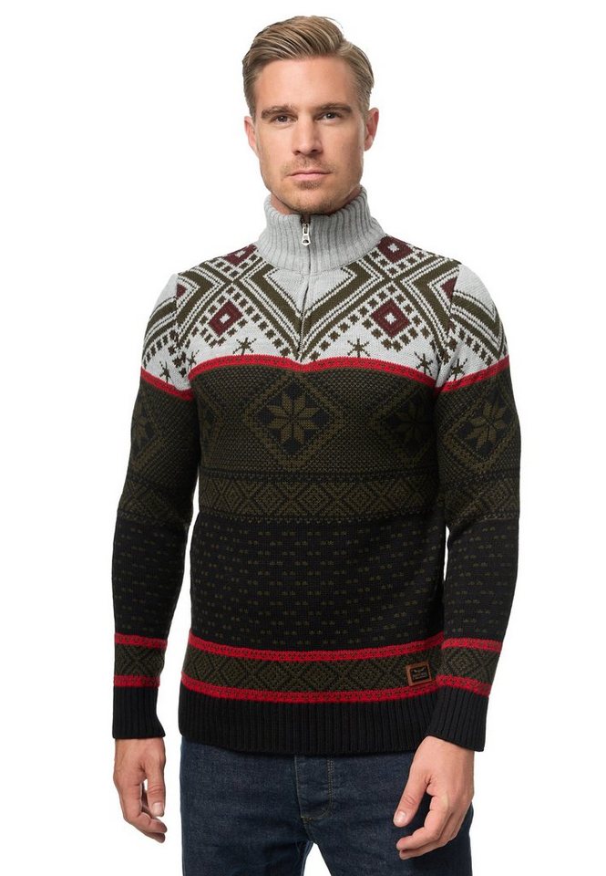 Rusty Neal Strickpullover mit winterlichem Muster von Rusty Neal