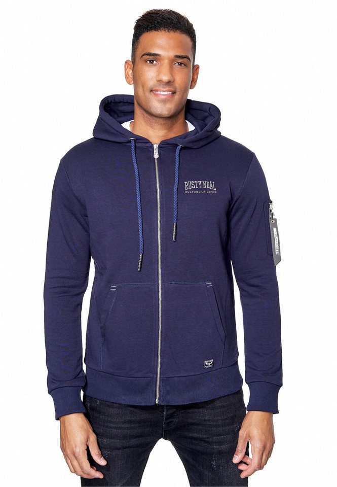 Rusty Neal Sweatjacke mit stylischer Ärmeltasche von Rusty Neal