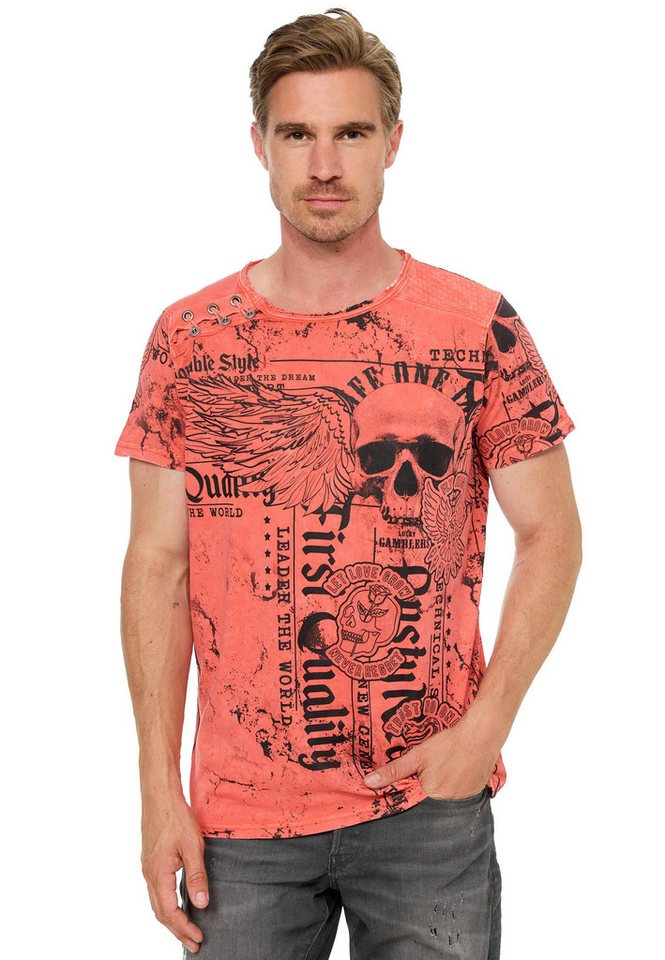 Rusty Neal T-Shirt Rusty Neal mit Allover-Print von Rusty Neal