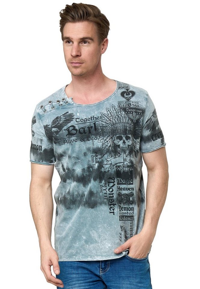 Rusty Neal T-Shirt in lässiger Batik-Optik von Rusty Neal