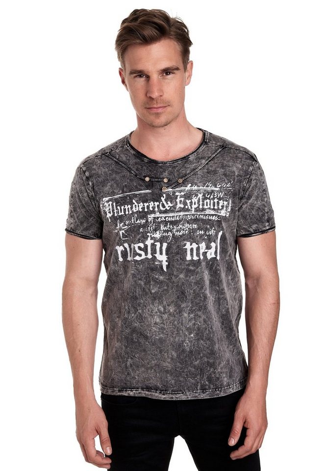 Rusty Neal T-Shirt in melierter Optik von Rusty Neal
