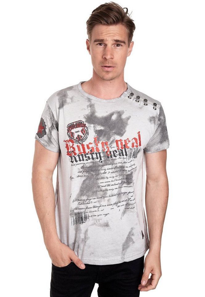 Rusty Neal T-Shirt in tollem Batik-Design von Rusty Neal