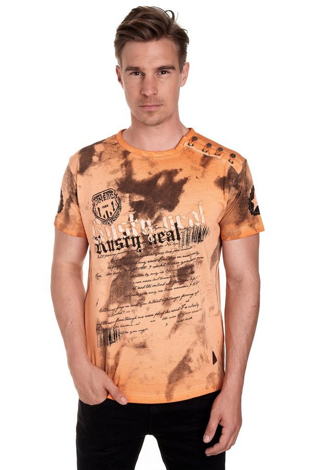 Rusty Neal T-Shirt in tollem Batik-Design von Rusty Neal