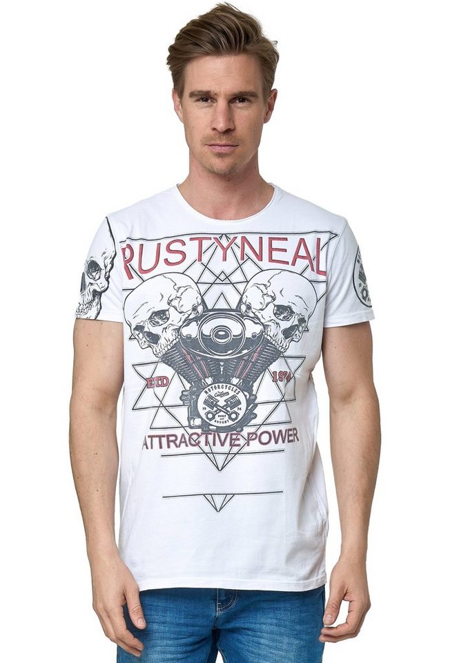 Rusty Neal T-Shirt mit coolem Frontprint von Rusty Neal