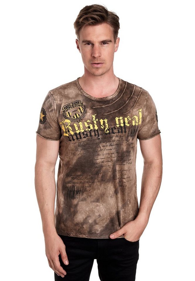 Rusty Neal T-Shirt mit toller Batik-Optik von Rusty Neal