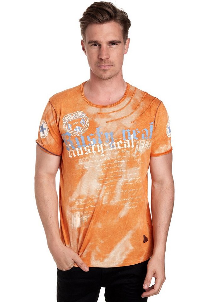 Rusty Neal T-Shirt mit toller Batik-Optik von Rusty Neal