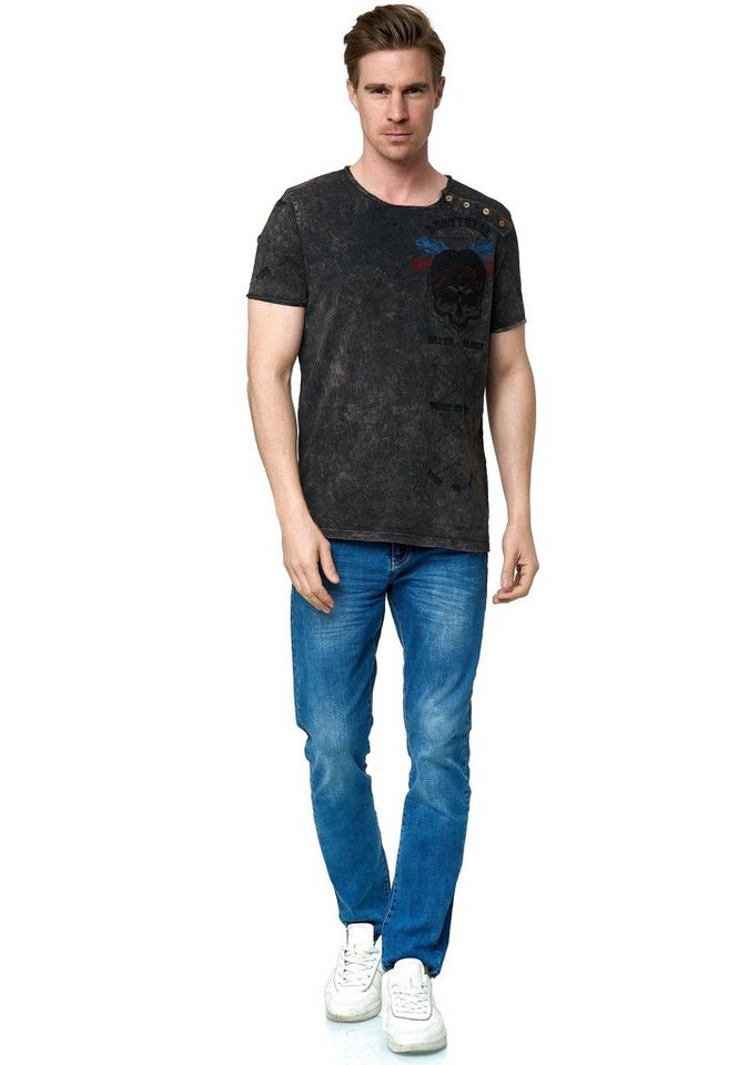 Rusty Neal T-Shirt mit verwaschenem Print von Rusty Neal