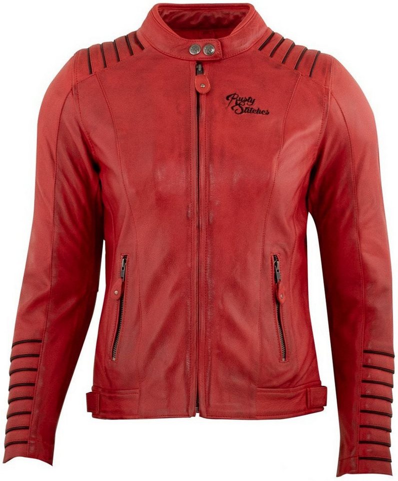 Rusty Stitches Motorradjacke Amanda Damen Motorrad Lederjacke von Rusty Stitches