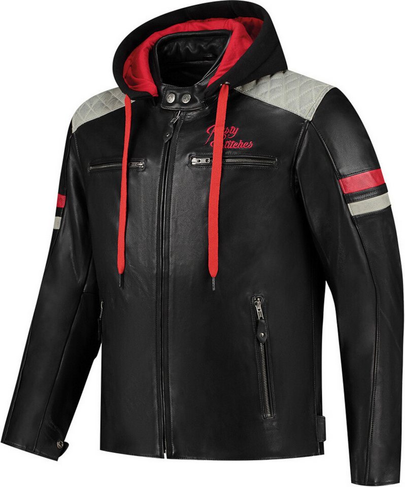 Rusty Stitches Motorradjacke Jari Hooded V2 Motorrad Lederjacke von Rusty Stitches