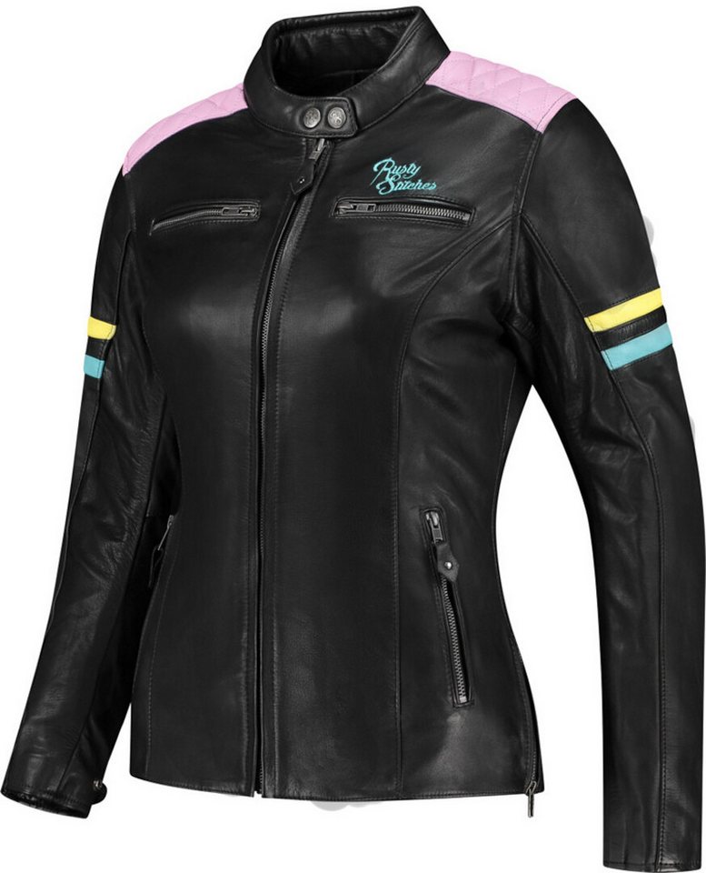 Rusty Stitches Motorradjacke Joyce V2 Damen Motorrad Lederjacke von Rusty Stitches