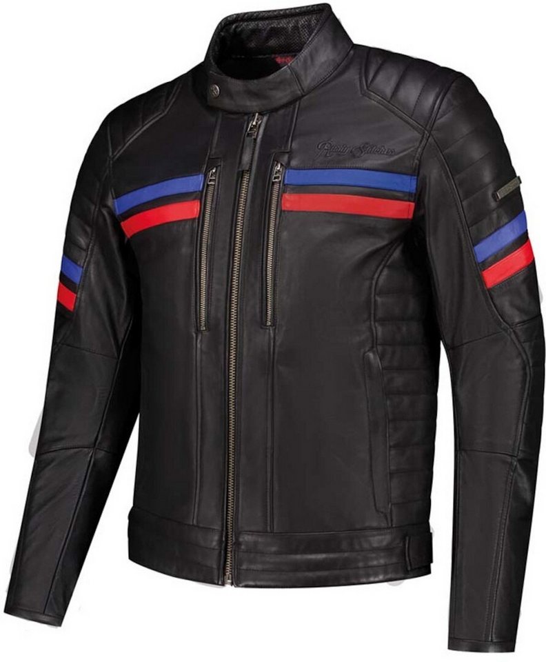 Rusty Stitches Motorradjacke Steve Motorrad Lederjacke robust reißverschluss von Rusty Stitches