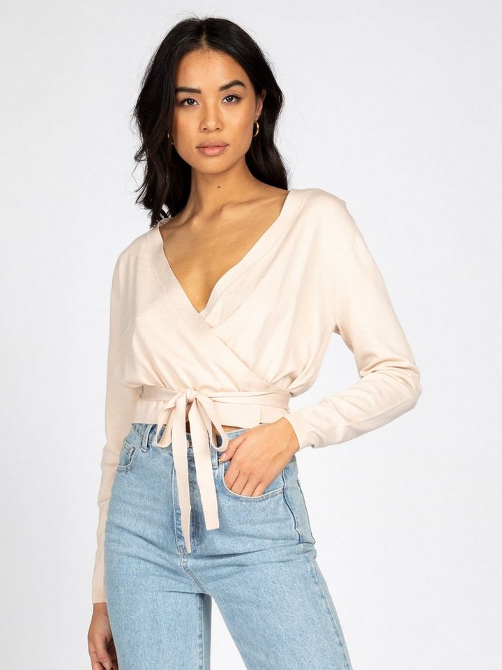 Rusty Stricktop CHARIS RIBBED LONG SLEEVE WRAP KNIT TOP Rusty Stricktop CHARIS RIBBED LONG SLEEVE WRAP KNIT TOP von Rusty