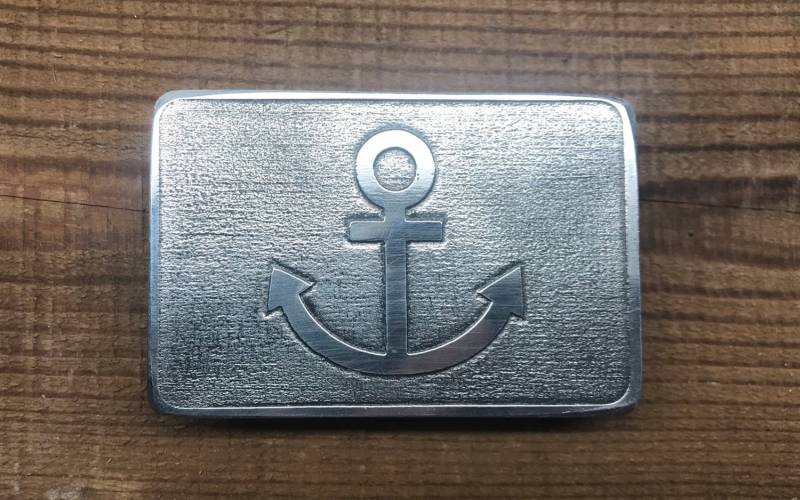 Anchor Custom Gürtelschnalle Aus Poliertem Aluminium, Die Für Eine Lange Lebensdauer Ausgelegt Ist Und Das Perfekte Geschenk | Hergestellt in Den von RustyKnuckles