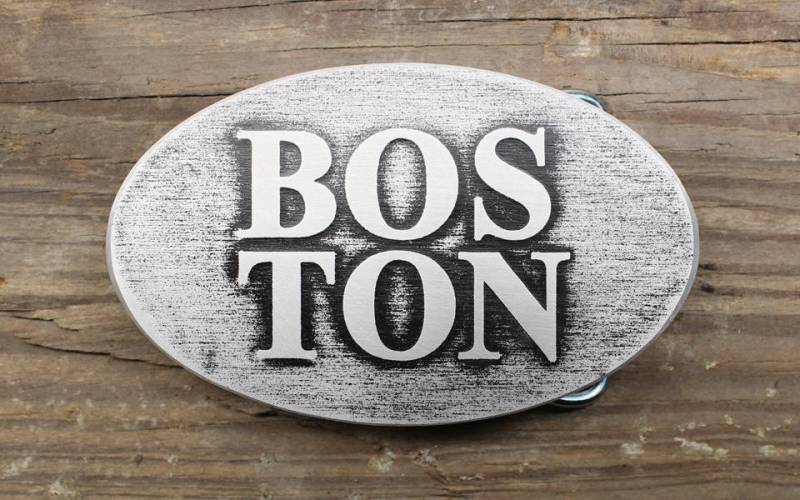 Boston Custom Metall-Gürtelschnalle | Boston, Massachusetts Stadt Name Dein Geschenk Mass. Benutzerdefinierte Schnalle Tolles von RustyKnuckles