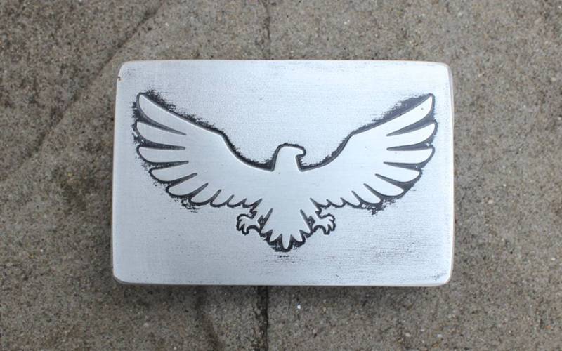 Fliegender Adler Metall Gürtelschnalle Custom Made | Personalisiert Hergestellt in Usa Weißkopfseeadler Symbol Vaterlandsliebe Tolles Geschenk von RustyKnuckles