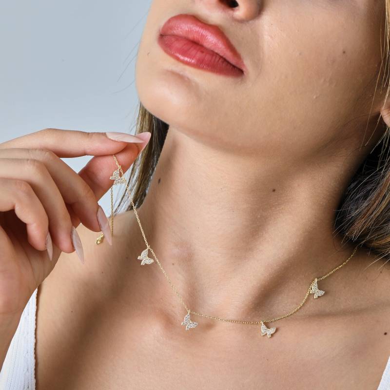 Schmetterling Halskette Aus Sterling Silber - Boho Schmuck, Geschenk Für Sie von RusySilverJewellery