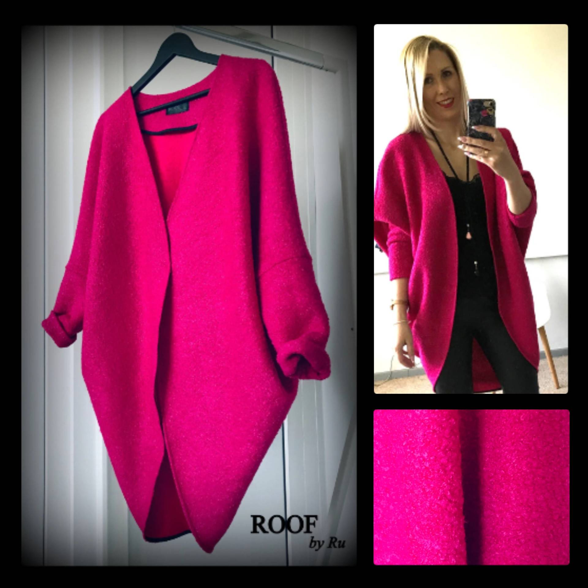 Alpenveilchen-strickjacke, Herbstwollstrickjacke, Bouclé-Wollpullover Für Frauen von RutaGreBoutique