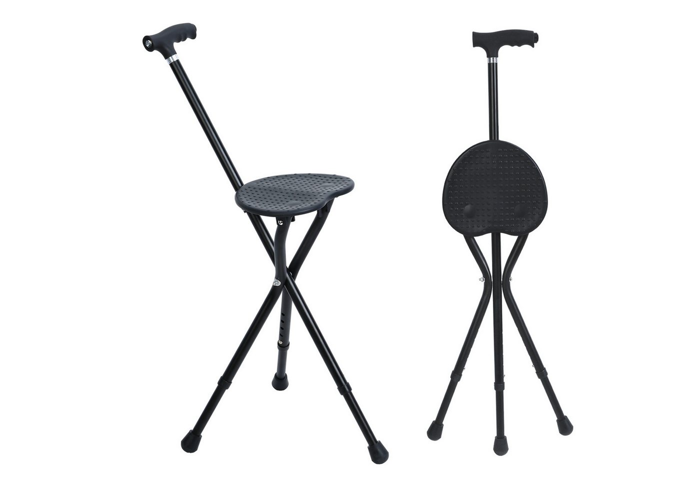 Rutaqian Gehstock Dreibein Sitzstock,Klappbare Gehstöcke mit LED Geh und Aufstehhilfe, höhenverstellbarer Gehstock mit Sitzfläche für Erwachsene,bis 200KG Rutaqian Gehstock Dreibein Sitzstock,Klappbare Gehstöcke mit LED Geh und Aufstehhilfe, höhenverstellbarer Gehstock mit Sitzfläche für Erwachsene,bis 200KG von Rutaqian