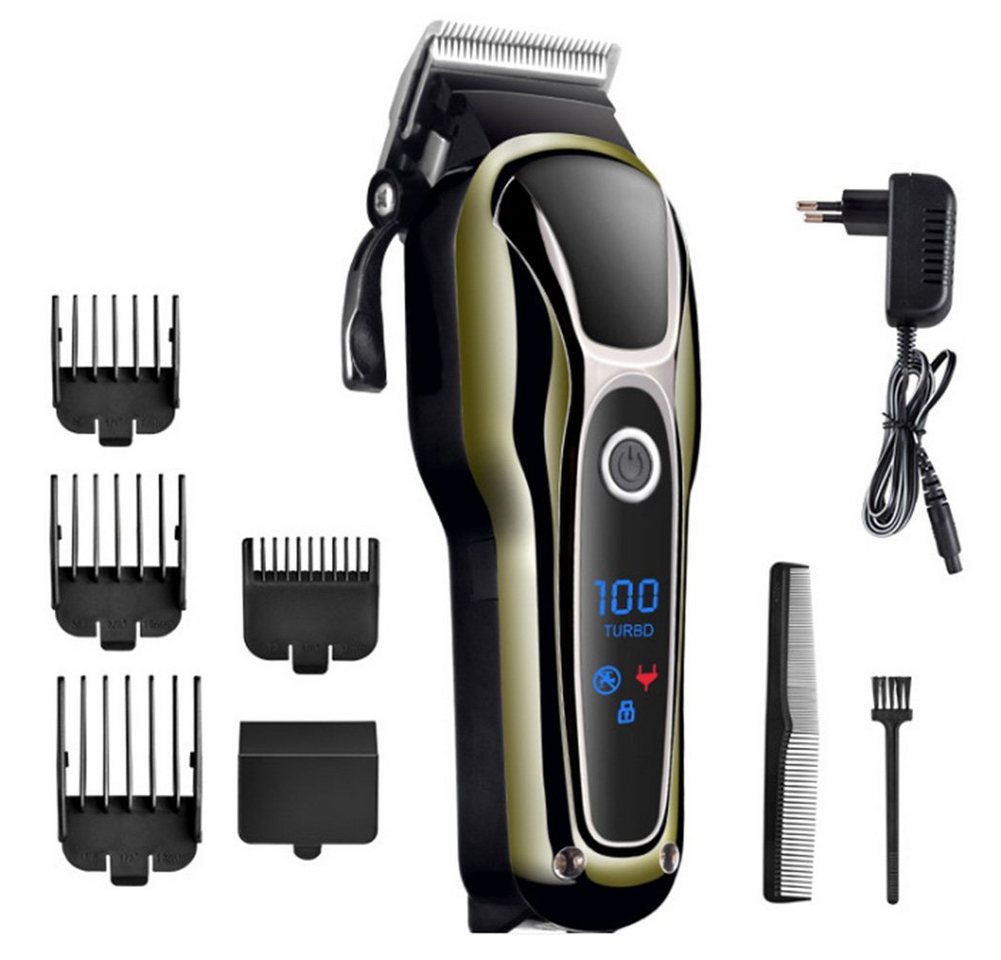 Rutaqian Haarschneider Haarschneider Herren Haartrimmer Bartschneider Set, IPX7 Wasserdicht, Schnurloser Barber Haarschneider Mit LED -Anzeige, Präzisions Haartrimmer Bartschneider Barttrimmer Set für Männer von Rutaqian