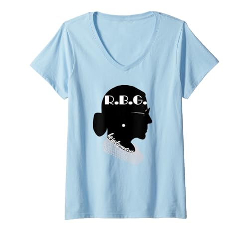 Damen RBG Ruth Bader Ginsburg feministisch politisch T-Shirt mit V-Ausschnitt von Ruth Bader Ginsbur RBG Womens Right Political Gift