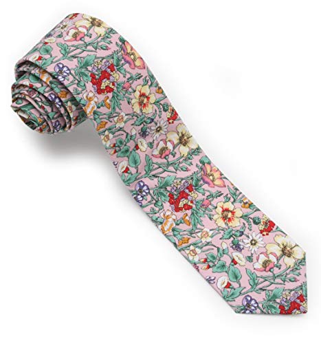 Ruth&Boaz Men's Handmade Skinny Floral Printed Necktie (D) von Ruth&Boaz