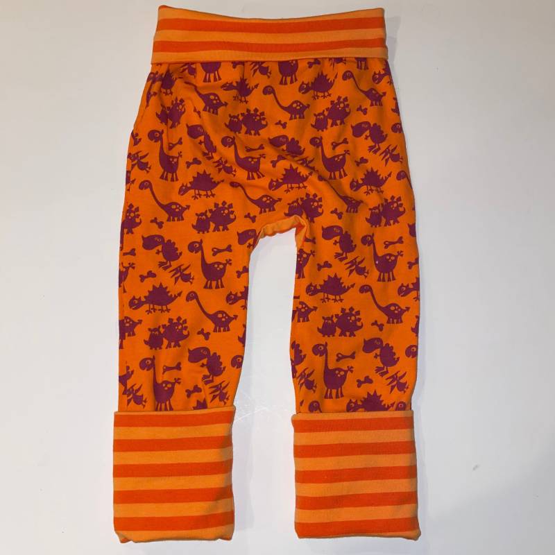 Baumwolle Spandex Maxaloones Gr. 1 | Passt 6M -3 Jahre Grow With Me Hose - Dinosaurier Und Streifen von RuthieRocksScissors
