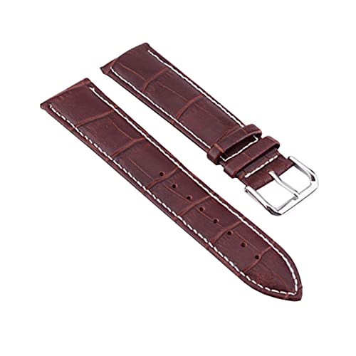 10-24mm Herren Klassisch Komfortables und Weiches Uhrenarmband Echtes Leder Uhrenarmband Ersatzzubehör, 15mm von Ruthlessliu