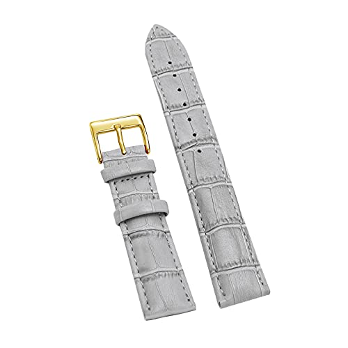 12-24mm Männer Frauen Buntes Echtes Leder Bambus Muster Uhrenarmband Edelstahl Pin Verschluss Uhr Armband Armband, 14mm von Ruthlessliu