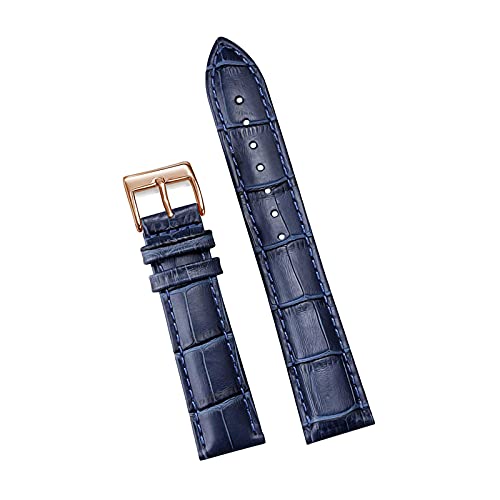 12-24mm Männer Frauen Buntes Echtes Leder Bambus Muster Uhrenarmband Edelstahl Pin Verschluss Uhr Armband Armband, 14mm von Ruthlessliu