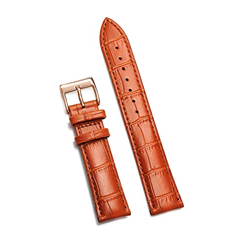 12-24mm Männer Frauen Buntes Echtes Leder Bambus Muster Uhrenarmband Edelstahl Pin Verschluss Uhr Armband Armband, 20mm. von Ruthlessliu