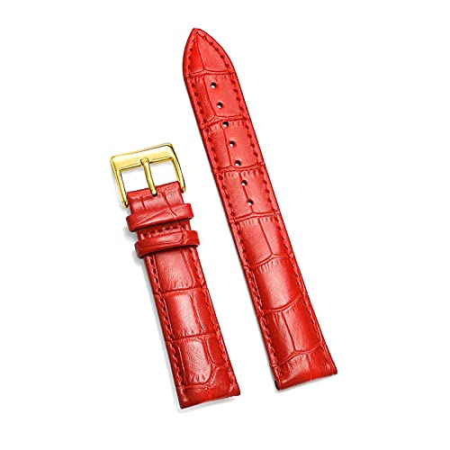 12-24mm Männer Frauen Buntes Echtes Leder Bambus Muster Uhrenarmband Edelstahl Pin Verschluss Uhr Armband Armband, 20mm. von Ruthlessliu