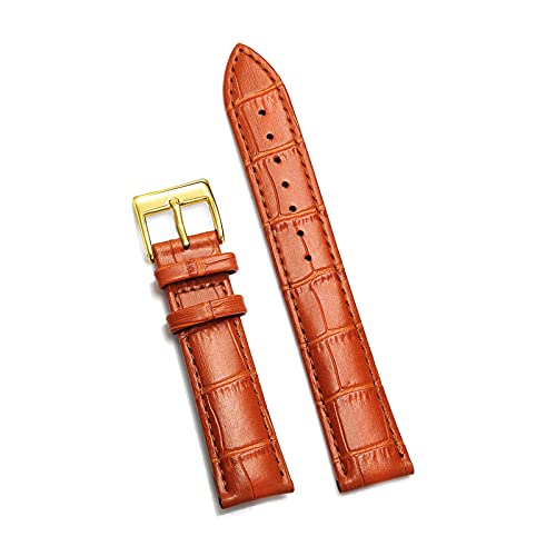 12-24mm Männer Frauen Buntes Echtes Leder Bambus Muster Uhrenarmband Edelstahl Pin Verschluss Uhr Armband Armband, 24mm. von Ruthlessliu
