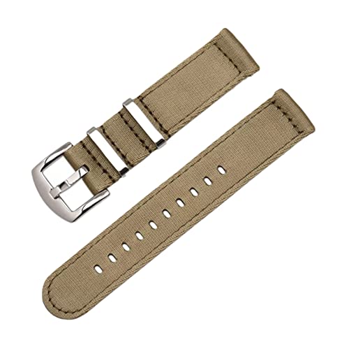 18mm-24mm hochdichtes Nylon Segeltuch-Armband, Schnellverschluss, klassisches einfarbiges Uhrenarmband für analoge Quarzuhren, mechanische Uhren, 24mm von Ruthlessliu