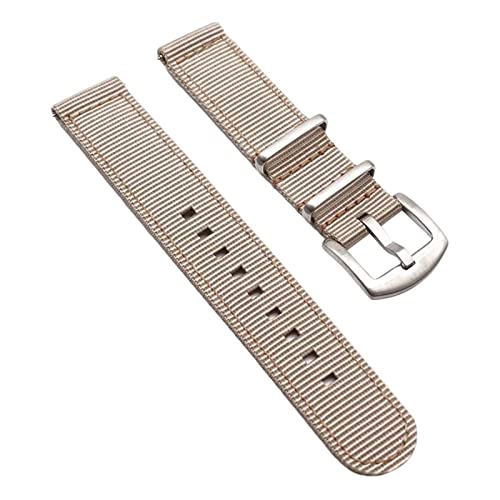 20mm-22mm Nylon Armband mit Schnellverschluss Komfortables Uhrenarmband-Zubehör für analoge Quarzuhren, 20mm von Ruthlessliu