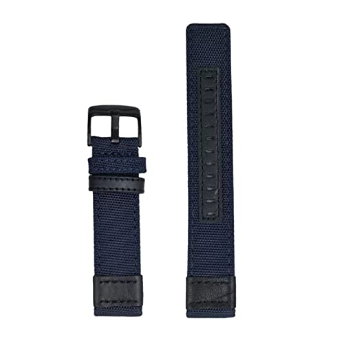 20mm-24mm Schnellverschluss, schwarze Dornschließe, Nylonarmband, Ersatzarmband für klassische Analoguhr mit Zifferblatt, Quarzuhr, 22mm von Ruthlessliu