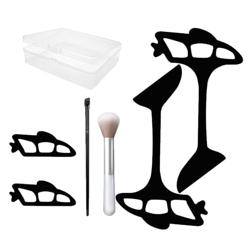 Eyetours Lidschatten Werkzeug, 4 Stück Lidschatten Guide Tool, Eyetours Guide mit Pinsel, Makeup Vorlage, Eyeliner Schablone Too Eye Makeup Hilfe von Ruwshuuk