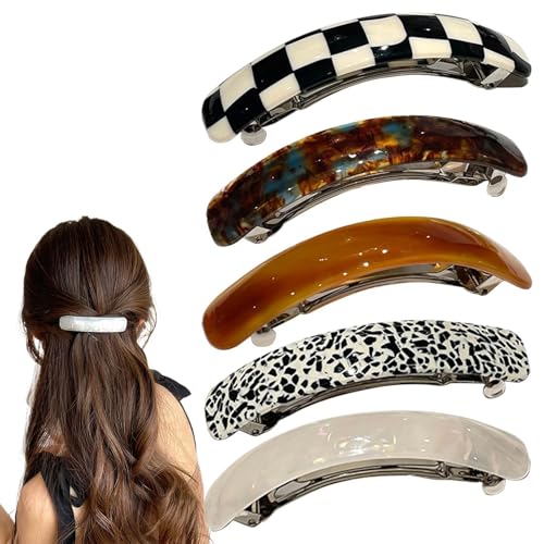 Ruwshuuk Große Haarklammern, dicke Haarklammern | Elliptische Bogenhaarklemmen Clips - Retro Accessoires Headwear Styling Tool, große Barrettes für Frauen für tägliche Verschleiß von Ruwshuuk