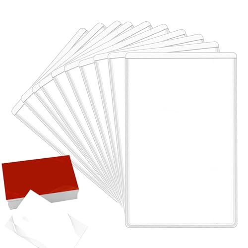 Ruwshuuk Handelskartenhülle, Ärmel für Handelskarten | 10x Transportkarten PVC Protector - Slim Clear Protective Cover für Frauen Männer jugendlich von Ruwshuuk