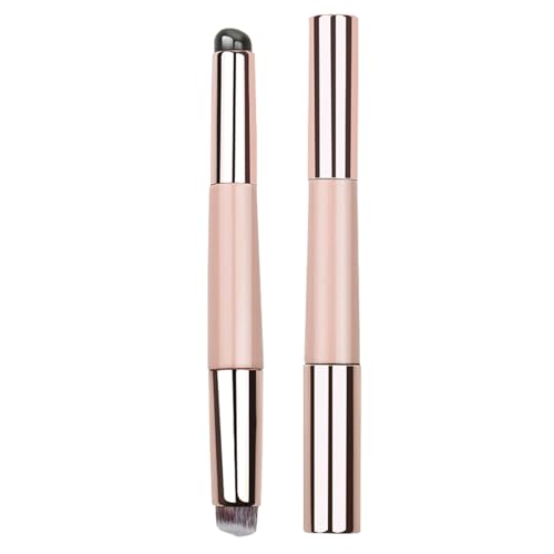 Ruwshuuk Lippenpeelungsbürste, Silikonlippenbürste - Silikon -Lidschatten Applikator - Wiederverwendbares tragbares Doppelkopfkosmetikstock für Make-up-Nagelgesicht Concealer Gesichtshaut von Ruwshuuk