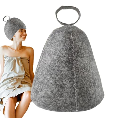 Ruwshuuk Sauna -Hut, Sauna -Hut für Frauen | Wasser absorbierende Kopfbedeckung für die Dusche | Innen- und Infrarot -Sauna -Accessoires, Duschhut schützt vor Überhitzung und Haarschäden von Ruwshuuk
