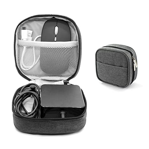 Ruyosn Kabel Organizer Tasche Wasserdicht klein Kabeltasche Maustasche mit Außentasche Elektronische Tasche Electro Organizer Cable Bag Elektronik Zubehör Organisator Kabel für Reise Grau von Ruyosn