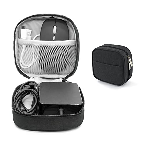 Ruyosn Kabel Organizer Tasche Wasserdicht klein Kabeltasche Maustasche mit Außentasche Elektronische Tasche Electro Organizer Cable Bag Elektronik Zubehör Organisator Kabel für Reise Schwarz von Ruyosn