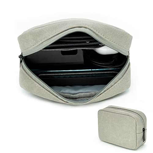 Ruyosn Kabeltasche Klein Kabel Organizer Tasche Wasserdicht Festplattentasche Elektronische Tasche Elektro Organizer Cable Bag Elektronik Zubehör Organisator Kabel, Hellgrau von Ruyosn