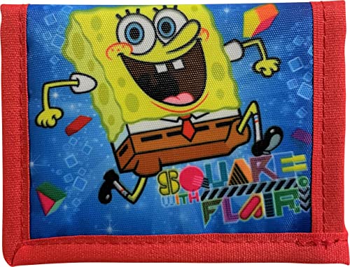 Ruz Sponge Bob Little Boy Geldbörse mit Reißverschlusstasche, Blau-Rot von Ruz