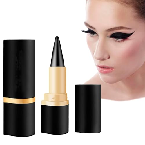 Ruzister 2 Stück Eyeliner wasserfest, schnelltrocknender, wischfester Eyeliner Stift Gel, langanhaltender pigmentierter Lidschatten, für den idealen Eyeliner Schwarz von Ruzister