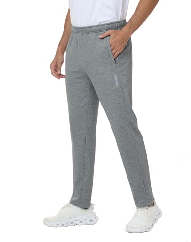 Rvinroo Jogginghose Herren Cotton-Freizeithose Golfhose Baumwoll–Stretchstrick mit Reißverschluss Taschen mit elastischem Bund Trainingshose Herren Darkgrey M von Rvinroo
